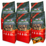 FIRE UP Natural Sustainable Firelighters for BBQs 60 pack and Kasabona Matches