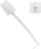 Blue Canyon Long Handle Plastic Bath Shower Back Body Scrubbing Brush White