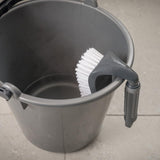 Addis ComfiGrip Floor Scrub Brush with Iron Handle | Heavy Duty Cleaning Brush | Stiff Bristles for Tiles, Bathroom & Outdoor Use
