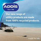 Addis Made from Recycled Plastic Large Rectangular Washing Up Bowl, 9.5 Litre, Light Grey
