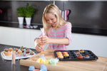 24 Cup Mini Muffin Bakeware Cupcake Baking Sheet Oven Tray Silicone Mould Bakeware Cookies Pan - Black