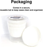 Caroline Plain White Muffin Cake Cases Tub of 50 Large  – White Paper Muffin Cases for Baking, Perfect White Cupcake Cases, Ideal Mini Muffin Cases for Cupcakes