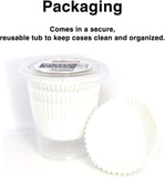 Caroline Plain White Muffin Cake Cases Tub of 50 Large  – White Paper Muffin Cases for Baking, Perfect White Cupcake Cases, Ideal Mini Muffin Cases for Cupcakes