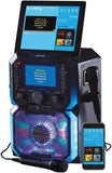 Daewoo Bluetooth Portable Karaoke Machine with 2 Wired Microphones and CD Disks, 5 inch Digital LCD Display Screen, 3.5mm AUX Input, CD, MP3, USB Connection, LED Lights & 2 Mic In Jacks
