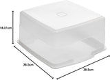 Addis Cake Seal Tight Tray Box Store Container Clear & White, 14 litres
