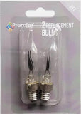 Premier RF7 2 X Spare Christmas Candle Flicker Bulb Lamp Clear New