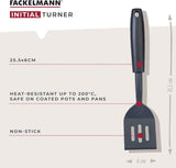 Fackelmann INITIAL Mini Slotted Turner 25.5cm | Non-Stick Plastic Spatula | Heat-Resistant Fish Slice & Burger Flipper Cooking Draining & Frying BBQ Utensil