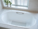 Croydex Rubagrip Bath Mat - White Large, Medium Vacuum Suction  Liner For Bathrooms