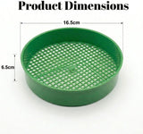 Round Potting Sieve 16.5cm – Garden Soil Sifter for Compost, Sand & Potting Mix, Durable Gardening Mesh Sieve for Planting and Seed Preparation - Green
