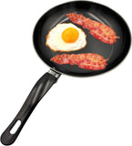 Basiks Non Stick Carbon Steel Frying Pan 25cm | Suitable For Halogen, Electric, Gas and Solid Hobs | Strong Heat-Resistant Handle  Non Stick Coating For Easy Cleaning | Kitchen Frying Pan