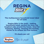 Regina Blitz Household Towels Kitchen Roll 210 Sheets Pack 3 - 3-ply Kitchen Roll