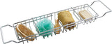SupaHome Extandable Chrome Over Plated Bath Rack Shower Tray Tub Caddy 3 Compartment Shelf Modern