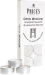 Open Window Tealights - Pack of 10 - Odour Eliminating Tealights - Made with Lily, Violet and Orange Flower Extracts - Clean, Fresh, Quality Fragrance - Long Lasting Scent