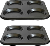 4-Cup Yorkshire Pudding Tray - Non-Stick Coating Carbon Steel Baking Pan –  Oven Tray Ideal for Yorkshire Puddings, Muffins, Cupcakes & Mini Cakes