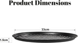 Non Stick Pizza Tray 12 Inch – Heavy-Duty Stainless Stee Round Pizza Baking Pan, Durable Oven Pizza Plate for Homemade Pizza, Flatbreads & Baking Easy Clean, Durable & Rust-Resistant - 33cm