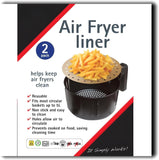 Planit Air Fry Fryer Liner Natural Pack of 2 Reusable Fits Circular Baskets Allows Air Circulation Non Stick Easy to Clean