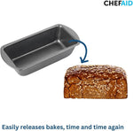 Chef Aid Non-Stick 450 g Rectangular Bread pan 18.5 x 9 x 6 cm Ideal for Bread, Loaves, Cakes and Pastries, Black