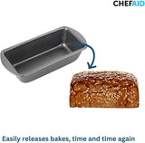 Chef Aid Non-Stick 450 g Rectangular Bread pan 18.5 x 9 x 6 cm Ideal for Bread, Loaves, Cakes and Pastries, Black