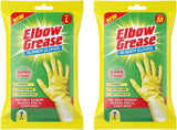 Elbow Grease Rubber Gloves Cotton Lined Extra Strong Non-Slip Size Large & Medium For Washing Up