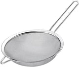 Probus Stainless Steel Classic Sieves 7.5cm - 19cm Tea & Fruit Fine Mesh Strainer For Cooking, Flour Baking Rust Free Cocktail Drinks Strainer, Juice Strainer for Pulps & Seeds