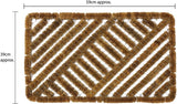 JVL Boston Natural Coir Steel Scraper Entrance Door Mat 39 x 59cm