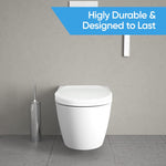 Soft Close Toilet Seat Bathroom D Shape WC Heavy Duty Seat One Button Release