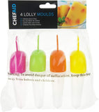 Chef Aid Sipper-Style Plastic Ice Lolly Moulds Set - Multi-Colour (Set of 4)