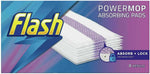 Flash Powermop Refill Pads Pack of 8 Power Mop Absorb & Lock Multi Surface Absorbent Refills Easy to Rinse and Reuse