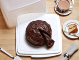 Addis Cake Seal Tight Tray Box Store Container Clear & White, 14 litres