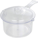 Easy Cook Large Sauce Gravy Milk Pan Microwave Saucepan With Lid 0.9L Clear