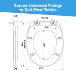 Soft Close Toilet Seat Bathroom D Shape WC Heavy Duty Seat One Button Release