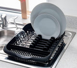 1. SEO-Optimized Product Title Addis Compact Plastic Dish Draining Rack | 33 x 39.5 x 6 cm Soft Black Cutlery & Plate Drainer Board | Kitchen Countertop Sink Organiser & Drying Tray Tray