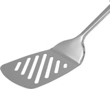 Fackelmann Initial Slotted Turner, Stainless Steel, Plastic Handle, Kitchen Cooking Spatula, Burger Flipper, Cooking Draining & Frying BBQ Utensil, 31cm, Black