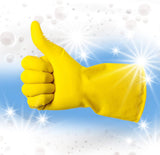 Duzzit Household Gloves Medium 2 Pack Latex Comfort Fit Non Slip Grip Reusable Cleaning Glove