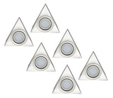 LED Under Cabinet Cupboard Kitchen Triangle Puck Light Kit Warm White 3Pc - 9Pc