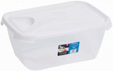 Wham Clear Square Rectangular Food Storage Container Boxes With Lid 2L - 15L