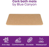 Blue Canyon Cork Bath Mat Durable Wooden Non-slip Bathroom Accessory, Moisture Resistant Bath Corkboard