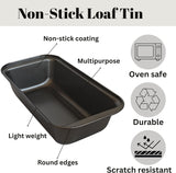 Non Stick Loaf Tin 1lb & 2lb – Carbon Steel Bread Baking Pan Ideal  for Homemade Bread, Cake & Loaf Baking, Durable Non-Stick Loaf Baking Tray