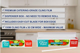Kingfisher Kitchen Cling Film Food Wrap Catering Clear Plastic 100m x 300mm