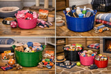 Flexible TubTrug Shallow 15L Flexi Tub Trugs Horse Feeding Bucket - Pink