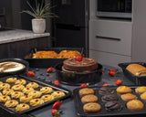 Wham Deep Roasting Pan Oven Baking Tray Tin Roaster Black 31 x 19 x 3.5cm
