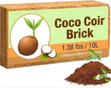 Coco Coir Brick 10L – Natural Compressed Coconut Coir Compost Block for Plants, Seed Starting & Potting Mix, Expands with Water, Pack of 1, 3, 5, 10
