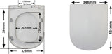 Kartell Studio Soft Close Coupled Comfort Height Toilet Seat