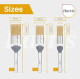 Harris Seriously Good Woodwork Stain & Varnish Paint Brushes, 3 Brush Pack, 1", 1.5", 2", Grey