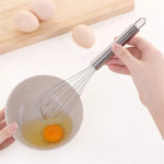 Chef Aid Stainless Steel Whisk, Silver, 28.5cm Balloon Wire Whisk Manual Egg Beater Mixer Kitchen Baking Utensil Milk Cream Butter Whisk Mixer Whisk
