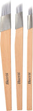 Harris Seriously Good Fitch Paint Brushes Pack Of 3 Cutting In & Control Hobby & Craft 0.5", 0.75", 1, Brown