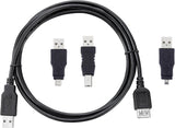 Ross 5-in-1 USB Connection Cable Kit, Black