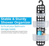 BLUE CANYON ADJUSTABLE PLASTIC SLATE HANGING SHOWER SHAMPOO LOOFAH CADDY