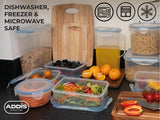 Addis Clip Tight Food Storage Containers 300ml Pack of 3 | Airtight BPA-Free Plastic Boxes with Secure Locking Lid Clips | Clear Kitchen Storage