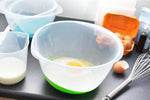 Wham Clear Plastic Mixing Bowl with Non Slip Teal Base, Handle and Pour Spout, Meal Prep, Baking, Cooking 2L - 7L